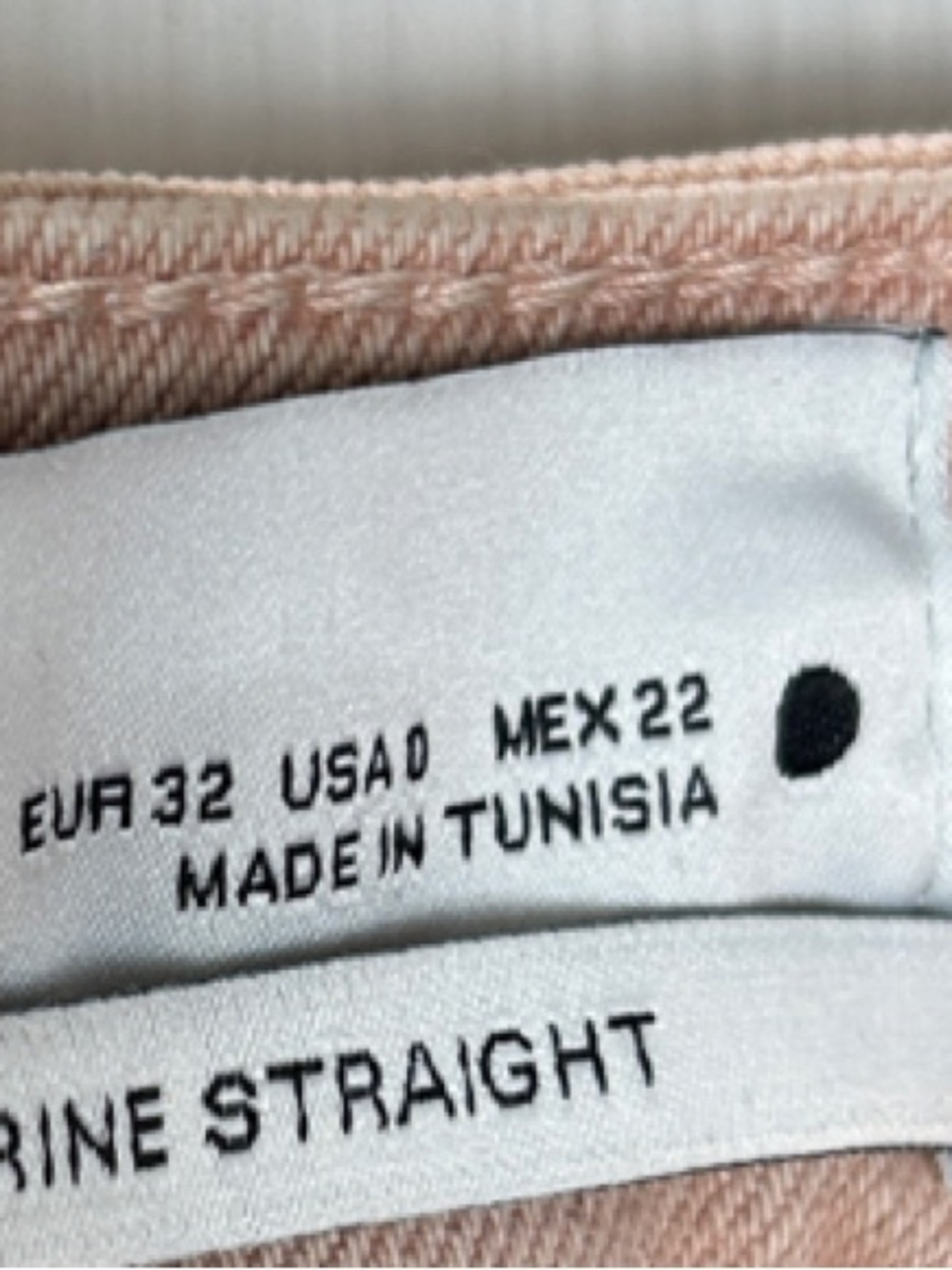 ZARA The Marine Straight High Rise Wide Leg Crop Jeans Pink Size 0 - Picture 8 of 11